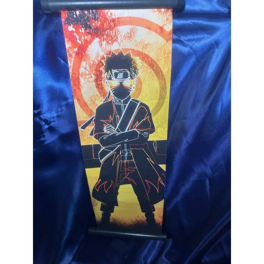 Naruto Uzumaki Anime Wall Scroll Banner Hanging Fabric Poster 6" x 17" Approx